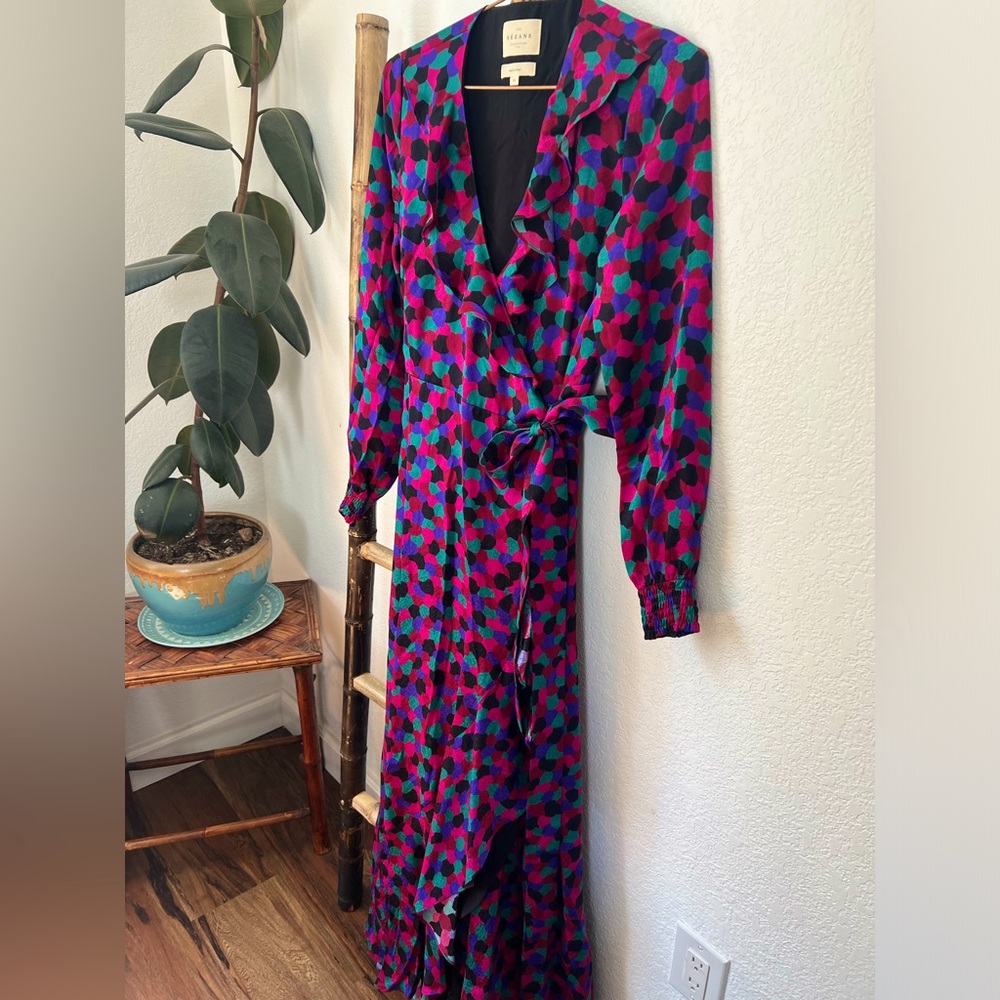 Sezane Doha Wrap Dress